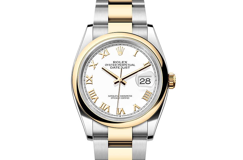 Rolex Datejust 36 Oyster, 36 mm, Oystersteel and yellow gold m126203-0030 at Royal de Versailles
