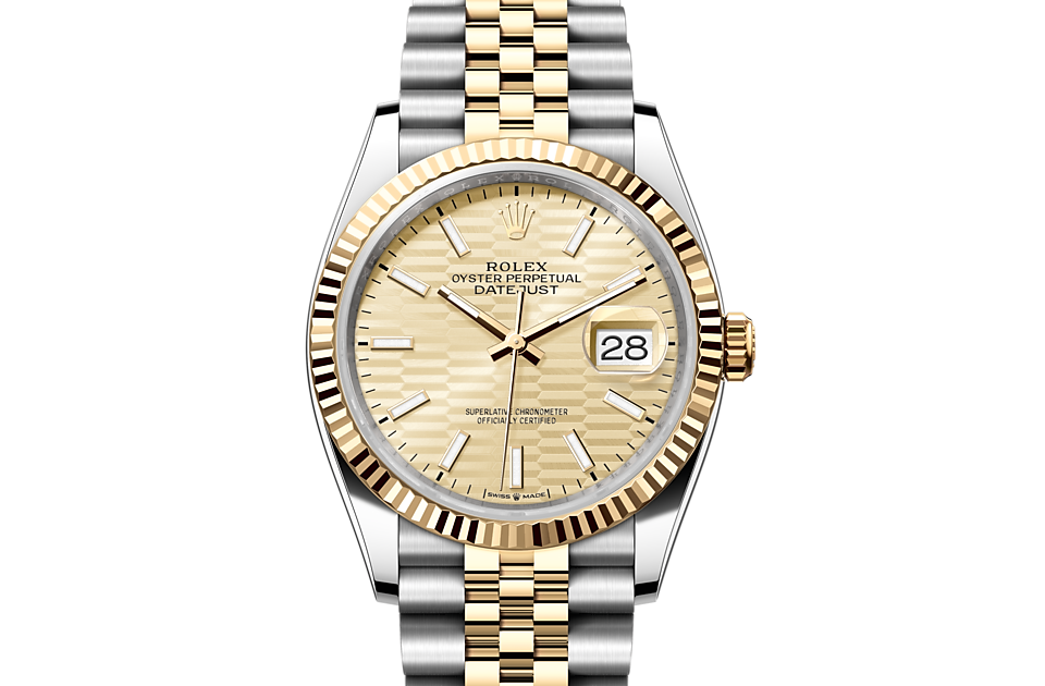 Rolex Datejust 36 Oyster, 36 mm, Oystersteel and yellow gold m126233-0039 at Royal de Versailles