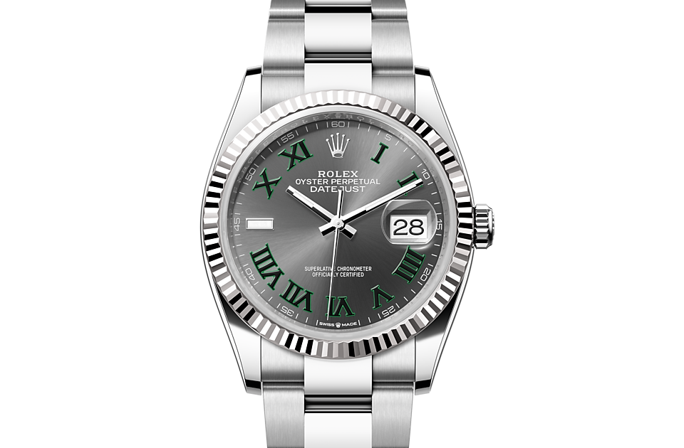 Rolex Datejust 36 Oyster, 36 mm, Oystersteel and white gold m126234-0046 at Royal de Versailles