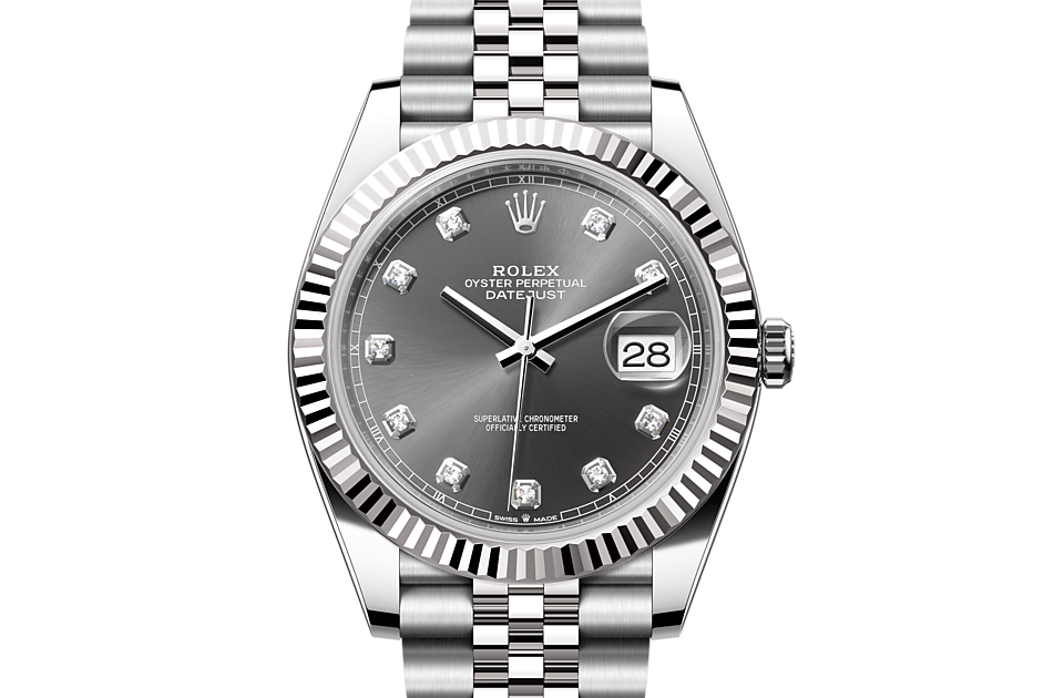 Rolex Datejust 41 Oyster, 41 mm, Oystersteel and white gold m126334-0006 at Royal de Versailles