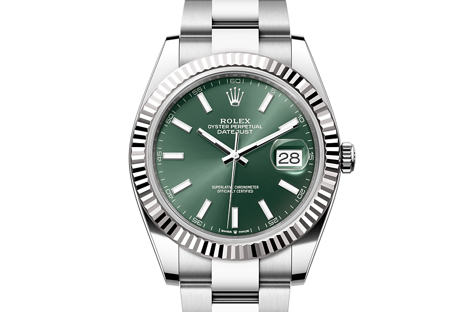 Rolex Datejust 41 Oyster, 41 mm, Oystersteel and white gold m126334-0027 at Royal de Versailles