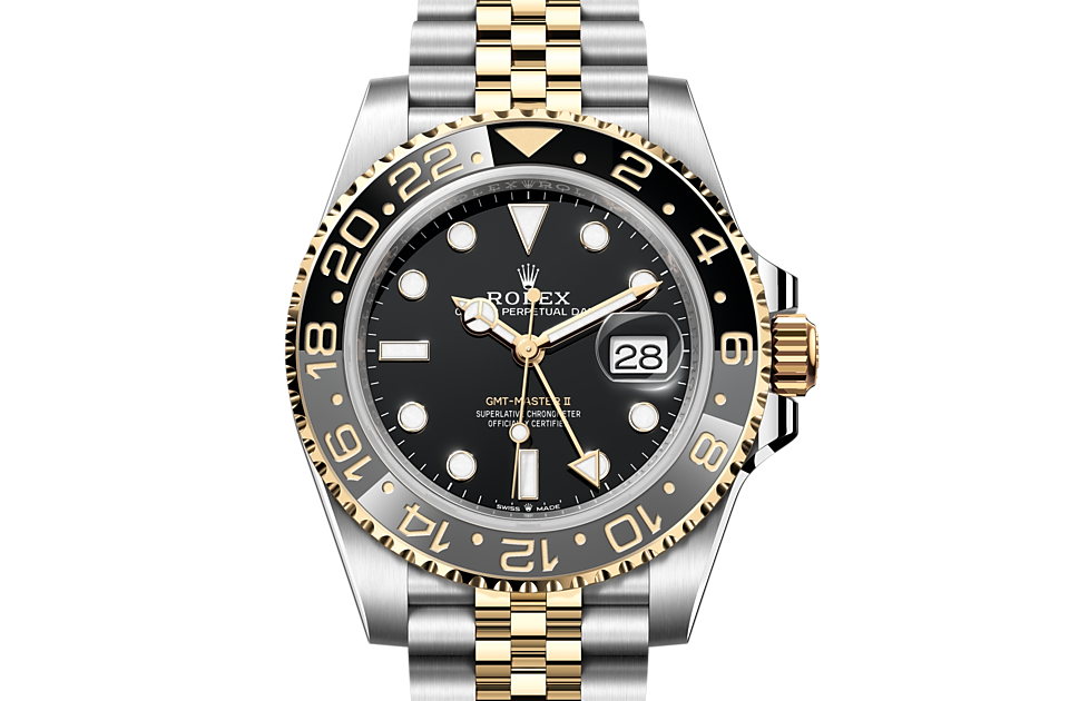 Rolex GMT-Master II Oyster, 40 mm, Oystersteel and yellow gold m126713grnr-0001 at Royal de Versailles