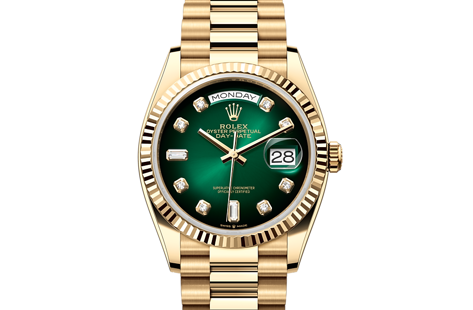 Rolex Day-Date 36 Oyster, 36 mm, yellow gold m128238-0069 at Royal de Versailles