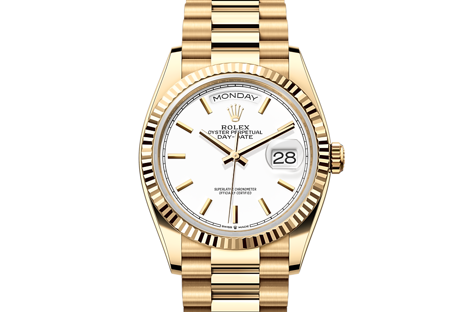 Rolex Day-Date 36 Oyster, 36 mm, yellow gold m128238-0081 at Royal de Versailles