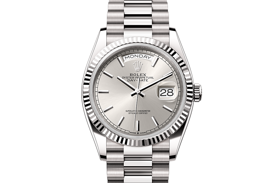 Rolex Day-Date 36 Oyster, 36 mm, white gold m128239-0005 at Royal de Versailles
