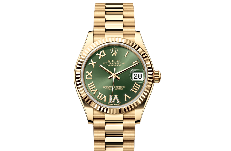 Rolex Datejust 31 Oyster, 31 mm, yellow gold m278278-0030 at Royal de Versailles