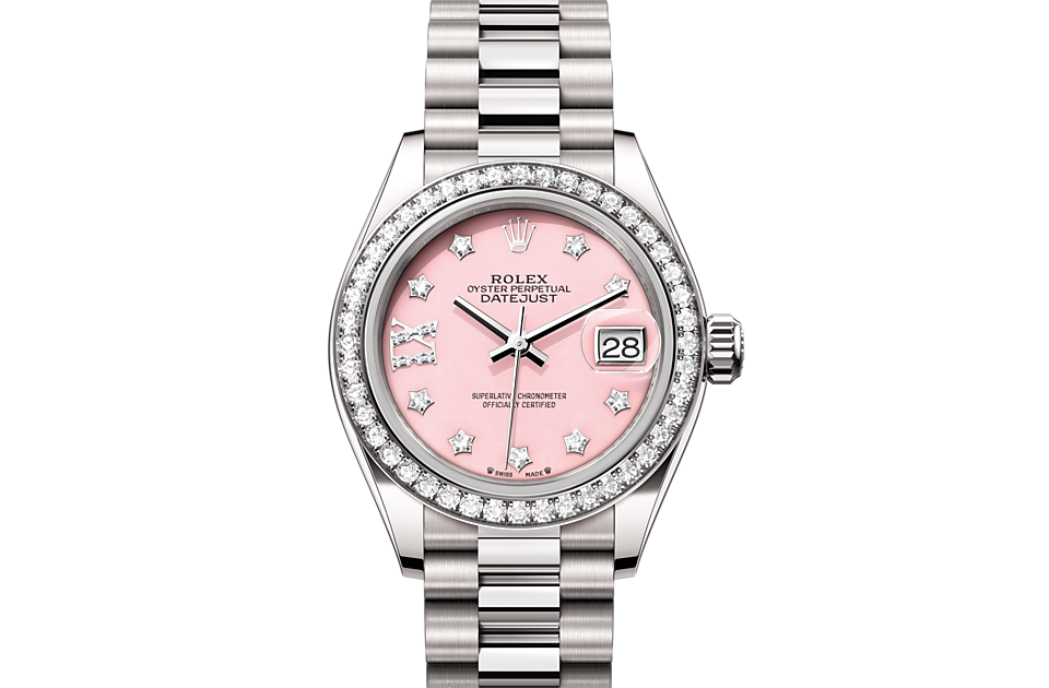 Rolex Lady-Datejust Oyster, 28 mm, white gold and diamonds m279139rbr-0002 at Royal de Versailles