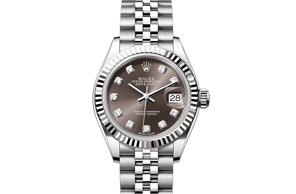 Rolex Lady-Datejust Oyster, 28 mm, Oystersteel and white gold m279174-0015 at Royal de Versailles