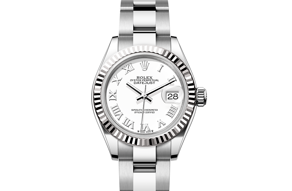 Rolex Lady-Datejust Oyster, 28 mm, Oystersteel and white gold m279174-0020 at Royal de Versailles