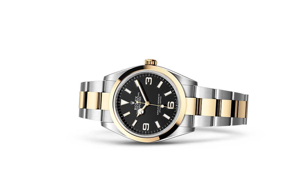 Rolex Explorer 36 Oyster, 36 mm, Oystersteel and yellow gold m124273-0001 at Royal de Versailles