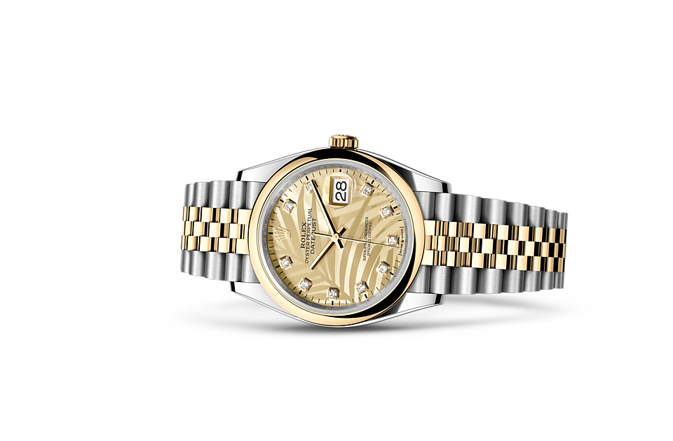 Rolex Datejust 36 Oyster, 36 mm, Oystersteel and yellow gold m126203-0043 at Royal de Versailles