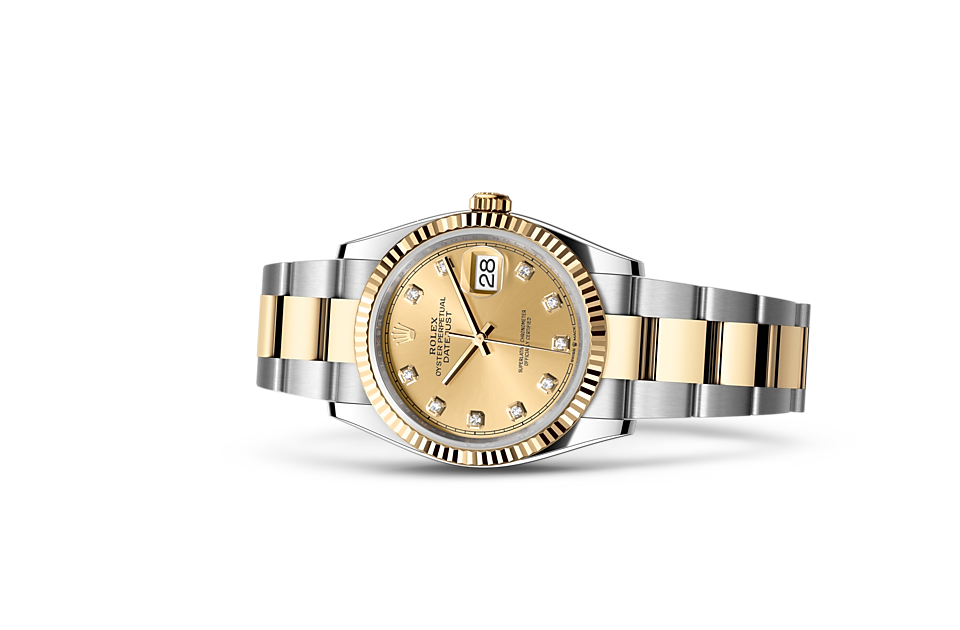 Rolex Datejust 36 Oyster, 36 mm, Oystersteel and yellow gold m126233-0018 at Royal de Versailles