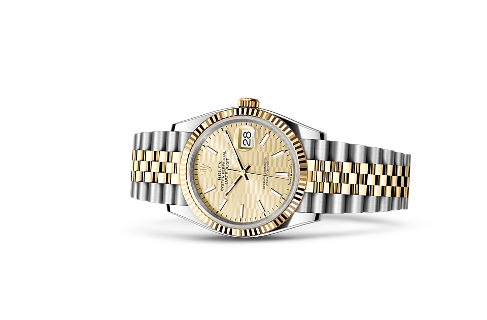 Rolex Datejust 36 Oyster, 36 mm, Oystersteel and yellow gold m126233-0039 at Royal de Versailles