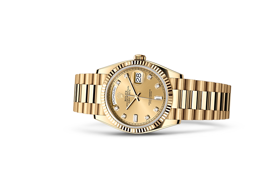 Rolex Day-Date 36 Oyster, 36 mm, yellow gold m128238-0008 at Royal de Versailles