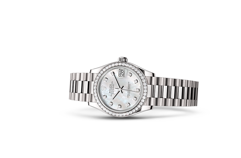 Rolex Datejust 31 Oyster, 31 mm, white gold and diamonds m278289rbr-0005 at Royal de Versailles