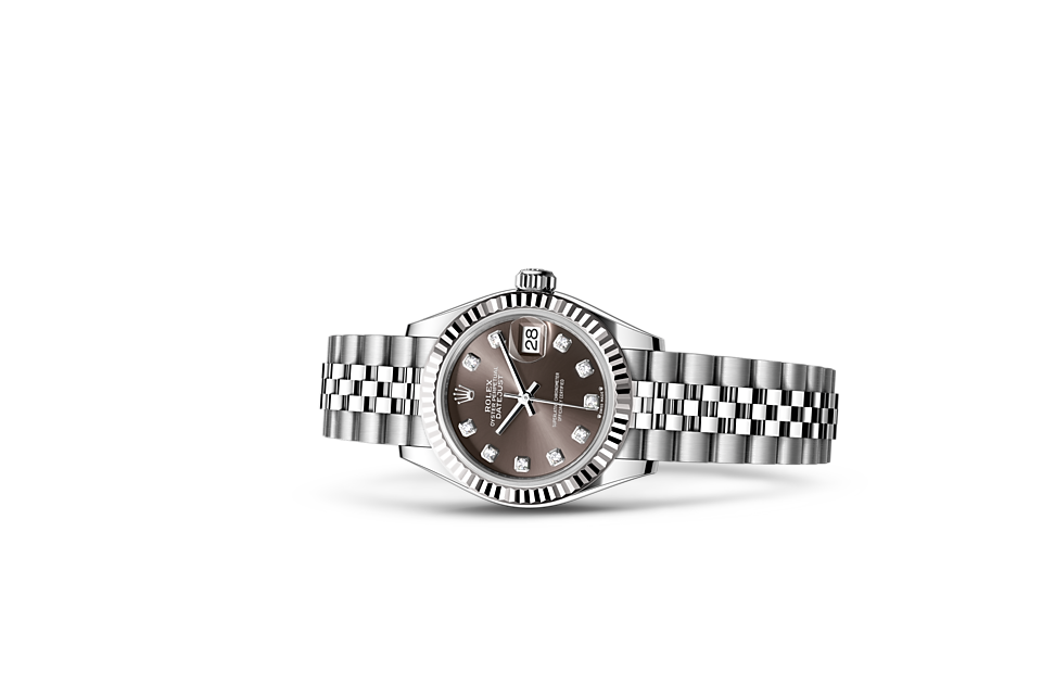 Rolex Lady-Datejust Oyster, 28 mm, Oystersteel and white gold m279174-0015 at Royal de Versailles