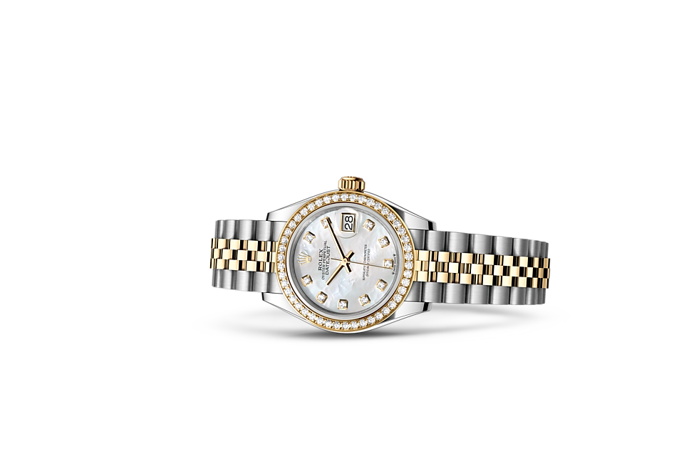 Rolex Lady-Datejust Oyster, 28 mm, Oystersteel, yellow gold and diamonds m279383rbr-0019 at Royal de Versailles