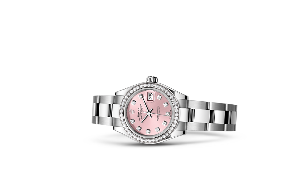 Rolex Lady-Datejust Oyster, 28 mm, Oystersteel, white gold and diamonds m279384rbr-0004 at Royal de Versailles