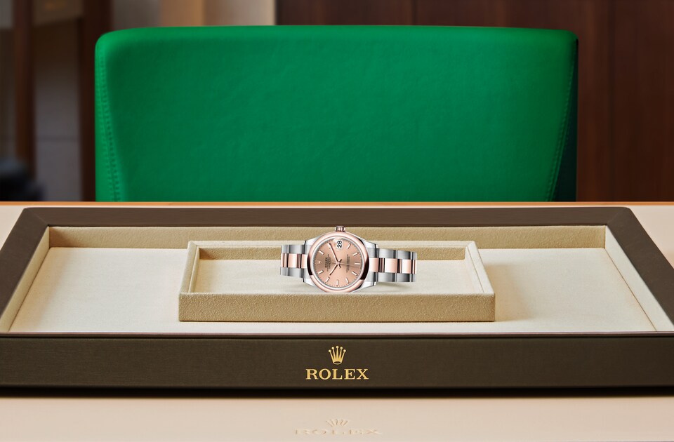 Rolex Datejust 31 Oyster, 31 mm, Oystersteel and Everose gold m278241-0009 at Royal de Versailles