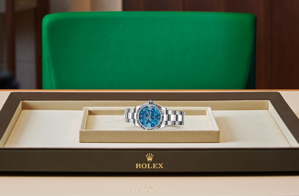 Rolex Datejust 31 Oyster, 31 mm, Oystersteel and white gold m278274-0035 at Royal de Versailles