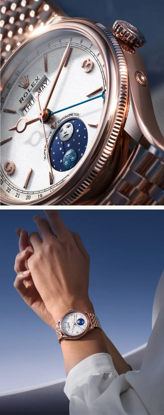 rolex perpetual padellone case detail - royal de versailles